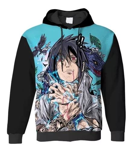 Blusa Moletom Frio Sasuke Uchiha Hokage Anime Sharingan à venda em