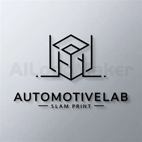 Logo Design For Automotivelab Sleek 3d Print Symbol For Automotive