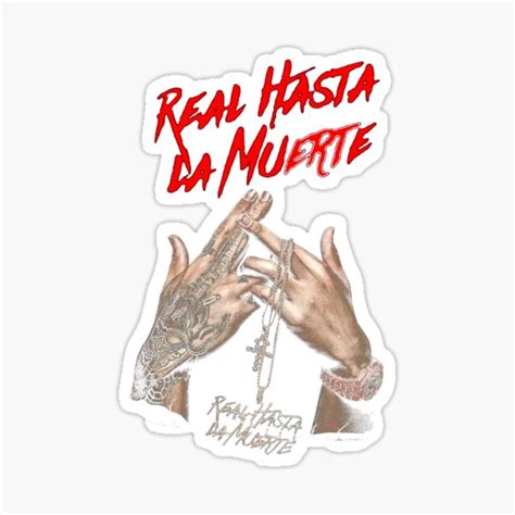 Real Hasta La Muerte Anuel Trap Reggaeton Sticker By Abstractoworld