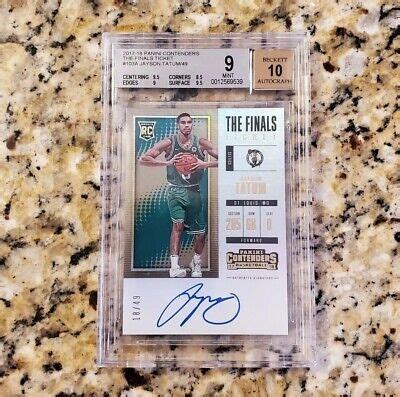 Panini Contenders Jayson Tatum Rookie Auto Bgs The Finals