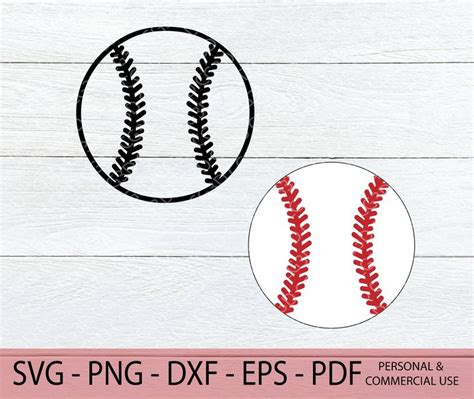 Baseball Svg Softball Svg Baseball Outline Dxf Layered Baseball Cut