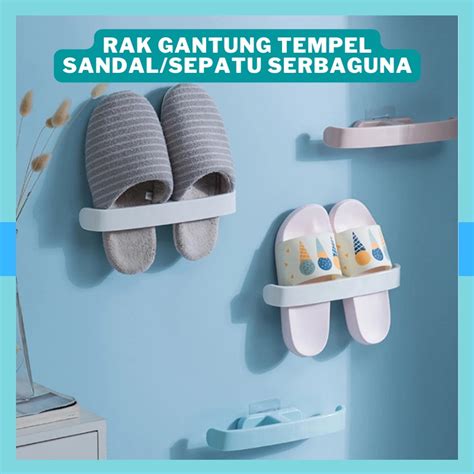 Jual Tebal Gantungan Sepatu Rak Tempel Sepatu Sandal Handuk Serbaguna