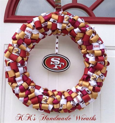 San Francisco 49ers Ribbon Wreath On Etsy 4000 Wreaths Cowboys