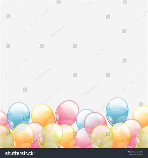 Happy Birthday Banner Balloons Stock Illustration 684399640