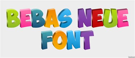 Bebas Neue Font Text Effect And Logo Design Font