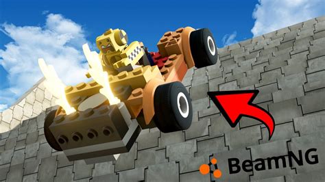 SKOKI NARCIARSKIE ZE SCHODÓW AUTAMI LEGO w BEAMNG DRIVE KLOCKOWE