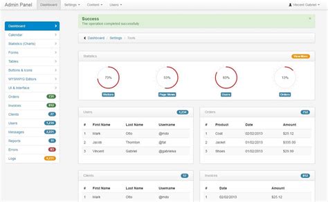 Bootstrap Admin Theme