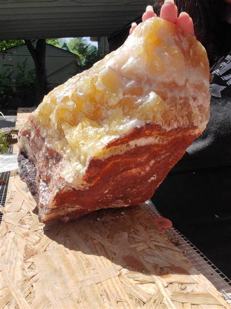 Orange Calcite Banded Calcite 17lbs Crystal Decor Etsy