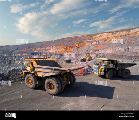 The Big Trucks Transport Iron Ore In Career Stock Photo Alamy