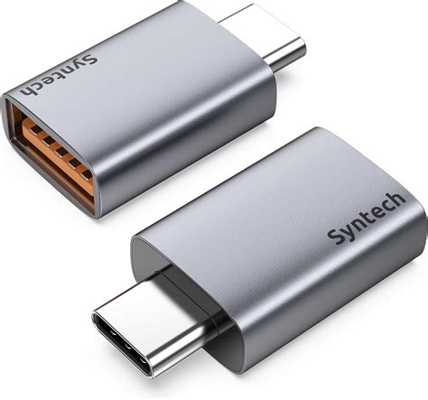 Syntech Usb C To Usb Adapter 2 Pack 10gbps Usb 32 Gen 2 Fit Side By Side Usb C Male To Usb