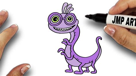 How To Draw A Cute Randall How To Draw Monster Inc Randall Boggs