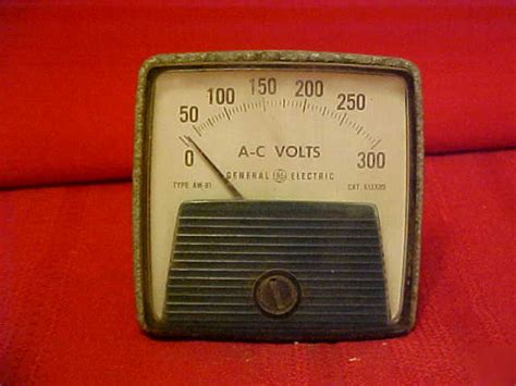 Vintage General Electric Ge Aw 91 0 300 Voltmeter