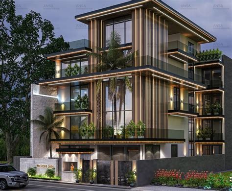 Modern Residential Facade in Noida | Home interior design, Facade ...