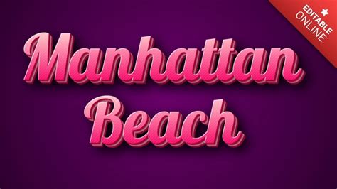 Manhattan Beach Text Effect Generator