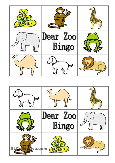 Printable Dear Zoo Activities - Printable Word Searches