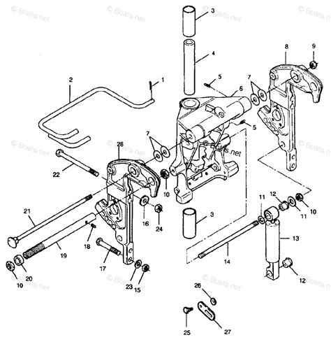 Force Outboard Oem Parts Diagram For Swivel Bracket And Stern