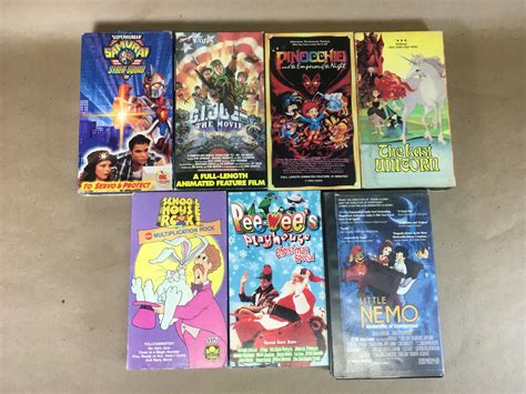 Kids Animated And Live Action Movies Tv Shows Vhs Bulk Lot 7 Tapes