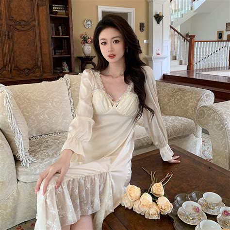 Lingerie Lace Robes Silk Nightwear Satin Sleepwear Pajama Sets Slip Sleep Dress Pajamas And