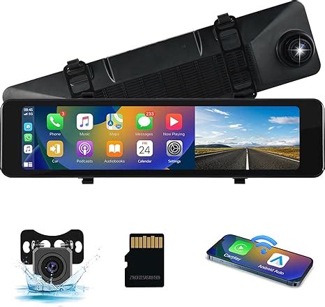 Amazon Wireless Apple Carplay Android Auto Dash Cam Mirror Podofo