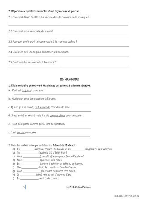 Test Dévaluation écrite Compréhens… Français Fle Fiches Pedagogiques