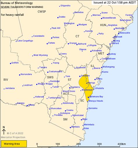 Nsw Severe Thunderstorm Warning Heavy Rain Ewn Au Alert