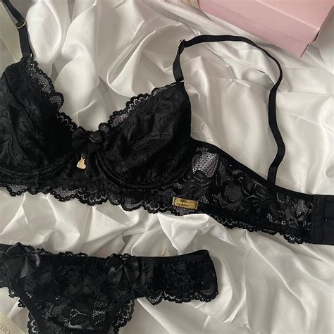 Conjunto De Lingerie Em Renda E Tule Suti Sem Bojo Sem Aro E Calcinha Biqu Ni Desejo Lizzie
