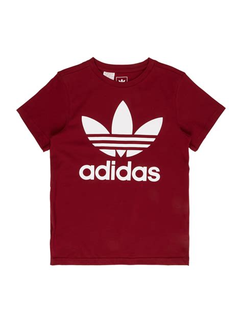 Adidas Originals T Shirt Mit Logo Print Bordeaux Rot Online Kaufen