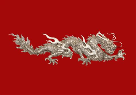 Dragon Silver Dragon Red Backdrop With Clipping Path Affiliate