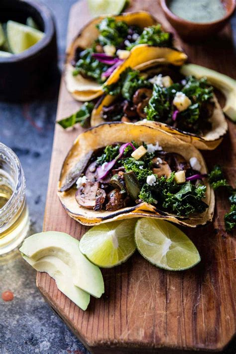 Poblano Mushroom Tacos With Cilantro Yogurt Sauce Video