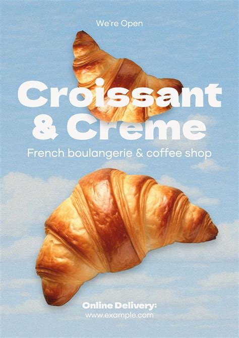 Croissant Bakery Poster Template Premium Image By Rawpixel