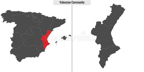 Map Of Valencian Community Stock Vector Illustration Of Outline