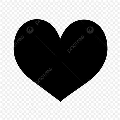 Black Hearts Silhouette PNG Images, Heart Clipart Black And White, Line ...