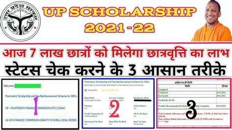 UP Scholarship Status 2021 22 Up Scholarship Status Kaise Chek Kare