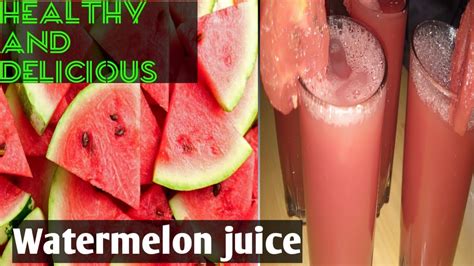 Healthy And Delicious Watermelon Juice In Minutes