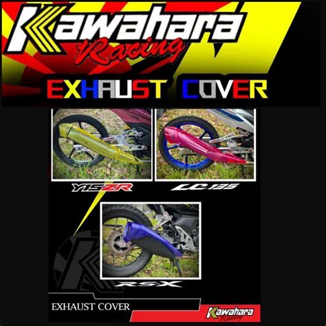 Y15ZR V1 V2 RSX150 LC135 V5 KAWAHARA TRANSPARENT EXHAUST COVER MUFFLER