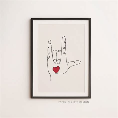 Asl I Love You Printable - Etsy