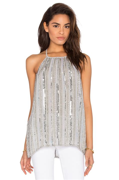 Parker Current Sequin Top in Blue | Lyst