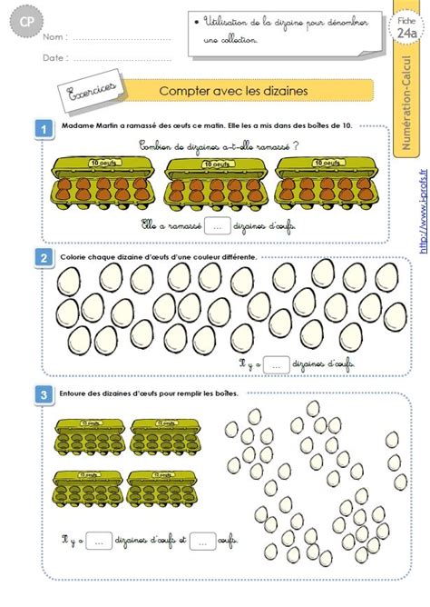 Cp Numeration Calcul Compter Avec Les Dizaines