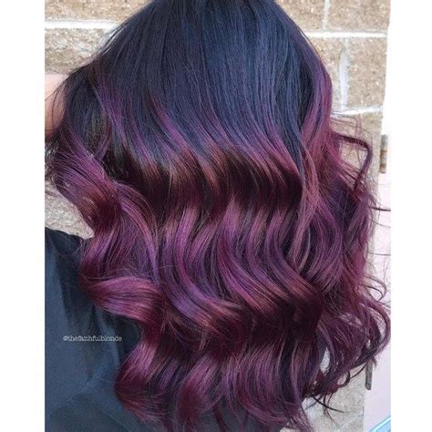 Deep Plum Balayage Behindthechair Plum Hair Hair Color Plum