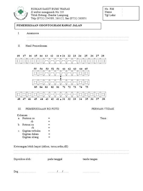 Form Odontogram | PDF