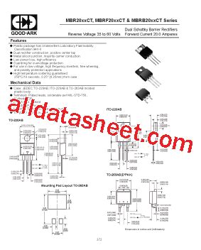 MBRF2060CT Datasheet PDF GOOD ARK Electronics