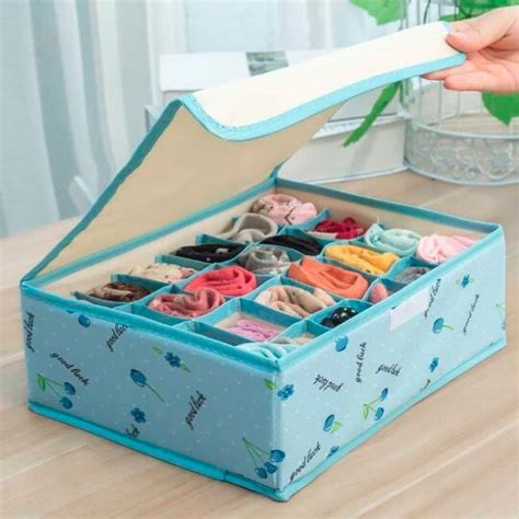 Multi Grid Panties Organizer Washable Wardrobe Storage Case Etsy