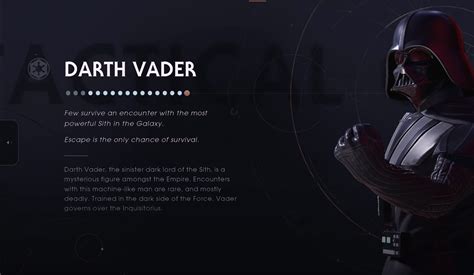 Darth Vader Character Card in Jedi: Fallen Order : r/StarWars