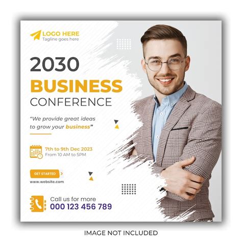 Premium Vector Promotional Live Business Conference Square Social