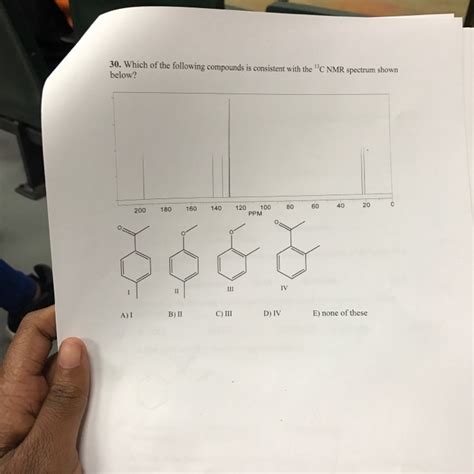 Solved Which Of The Following Compounds Is Consistent With Chegg