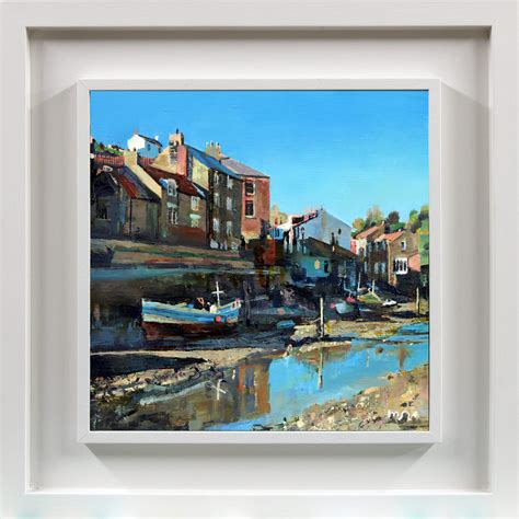 Mark Sofilas Low Tide Staithes Sunny Harbour Painting No Naked Walls