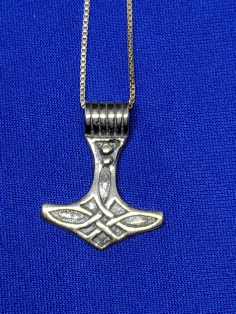 Sterling Silver Thors Hammer Pendant Etsy