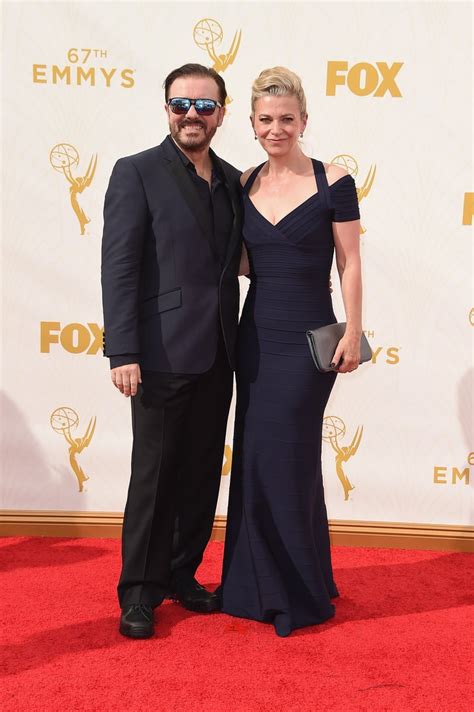 Ricky Gervais and Jane Fallon | Celebrity Couples at the Emmy Awards 2015 | Pictures | POPSUGAR ...