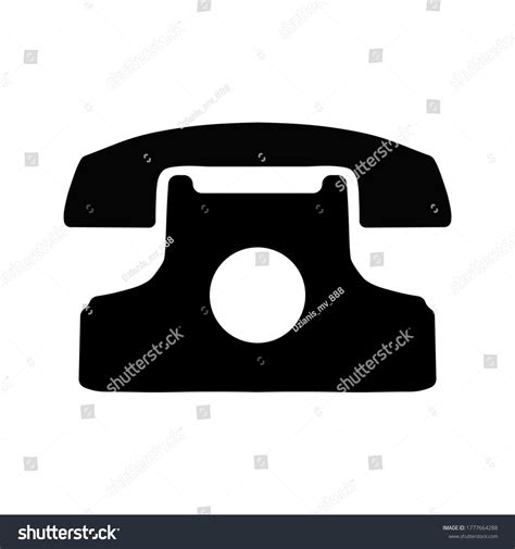 Old Phone Icon Black On White Stock Vector (Royalty Free) 1777664288 ...