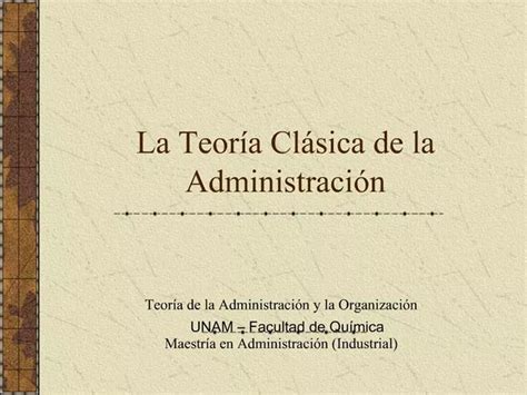 PPT La Teor A Cl Sica De La Administraci N PowerPoint Presentation